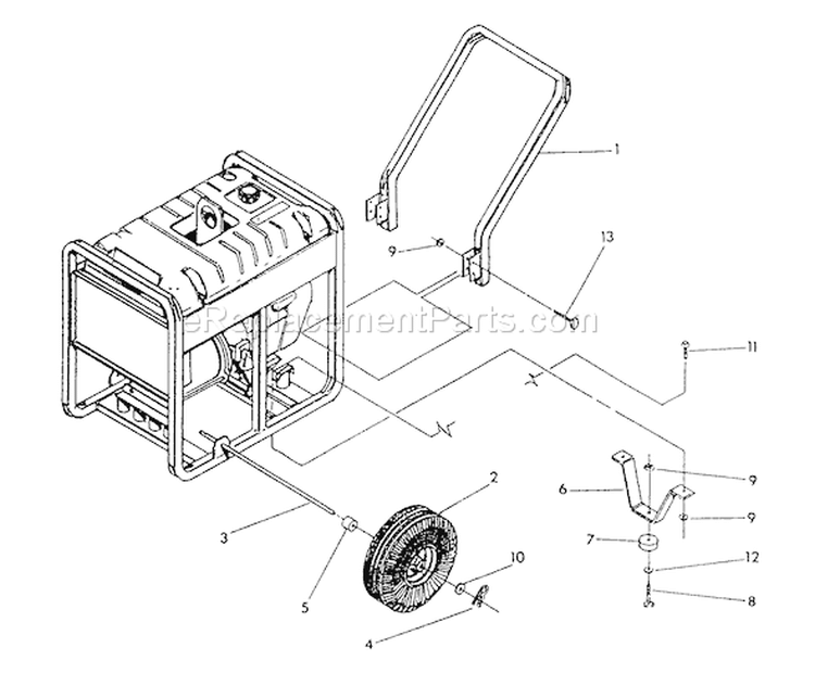 Page D Diagram and Parts List for 0496-0  Briggs and Stratton Generator